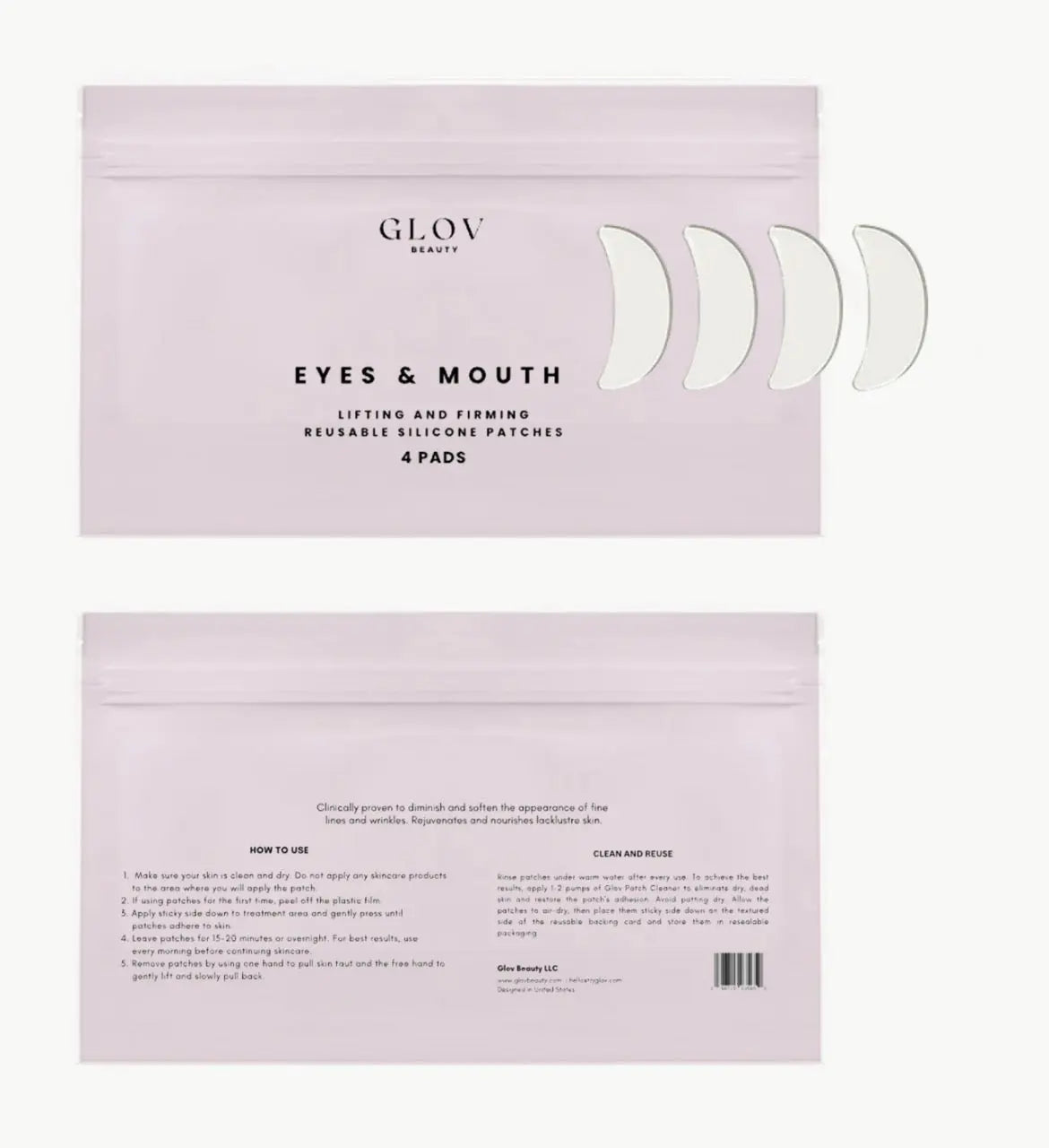 4 Glov Micro Infusion System Bundle + 12 Serums + 8 Needles + Glov Moisturizer Deep Hydration + Glov Anti-Wrinkle Silicone Patches Kit - Glov Beauty